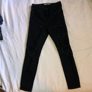 Black Topshop Ripped Jeans